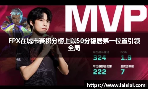 FPX在城市赛积分榜上以50分稳居第一位置引领全局