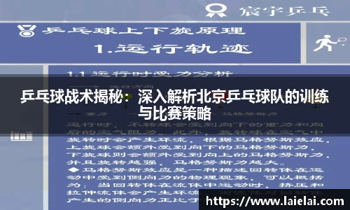 乒乓球战术揭秘：深入解析北京乒乓球队的训练与比赛策略